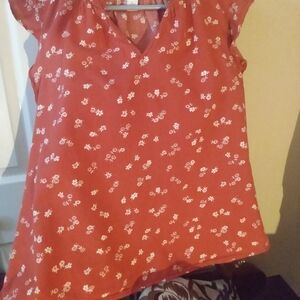 Floral Burnt Orange Top